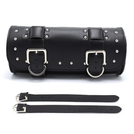 DUOHERESHUI Sacoche De Selle De Moto, Sac à Outils De Moto, Universelle Sacoches Cavalières pour Moto Cuir, avec 2 Sangles De Mo