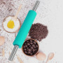 Rouleau à pâtisserie,rouleau à pâtisserie en silicone,antiadhésif en acier inoxydable avec poignées,Tapis de Cuisson pour fondan