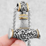Collier Marteau De Thor, Collier Pour Homme, Collier Viking, Collier Homme Acier Inoxydable, Colliers Pendentif Viking, Collier 