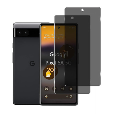 YIFNTANG [2 Pièces] Verre Trempé Anti-espion pour Google Pixel 6A 5G,9H Dureté, Anti Rayures,Sans Bulles,Privacy Protection D'éc