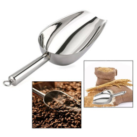 OFKPO Pelle INOX Pelle à Farine INOX, Pelle à Nourriture pour Barre de Fête de Mariage Outils Accessoires de Cuisine