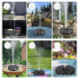 Fontaine Solaire 3w Flottante Fontaine Solaire Exterieure De Jardin Fontaine Solaire pour Bassin Exterieur avec 7 Buses Convient