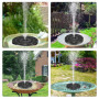 Fontaine Solaire 3w Flottante Fontaine Solaire Exterieure De Jardin Fontaine Solaire pour Bassin Exterieur avec 7 Buses Convient