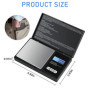 Balance de Precision 500g/0.01g, Balance de Poche avec Écran LCD Rétroéclairé（7 Unités）Petit Balance de Bijoux Balance de Cuisin