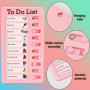 Mkitnvy 4 Pièces Tableaux de Tâches à Faire pour Enfants, Liste de Choses à Faire avec 10 Feuilles de Papier Vierge, Memo Plasti