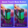 USB Gaming Micro, RGB Microphone à Condensateur, Micro Gaming avec Bras, Micro Streaming pour Mac PS4 PS5, pour Le Streaming Les
