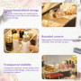 QINERSAW 2 PCS Boîte de Rangement Transparente Maquillage 23 * 9.5 * 6cm Organiseur Maquillage Transparent Boite Rangement Plast