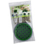 R&R SHOP - Kit Cataire Double Graines - Pot de Germination, 2 Types d'herbe à Chat, stimulante et Digestive, 4 sachets de graine