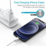 Câble iPhone 1M Lot de 3, Câble Chargeur iPhone 1M[MFi Certifié], Cable Lightning USB Cordon iPhone Fil Chargeur iPhone Cable iP