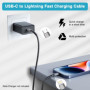 Câble iPhone USB C Lightning 2M [Certifié MFi], Câble USB C vers Lightning Câble Chargeur iPhone Charge Rapide Câble Lightning U