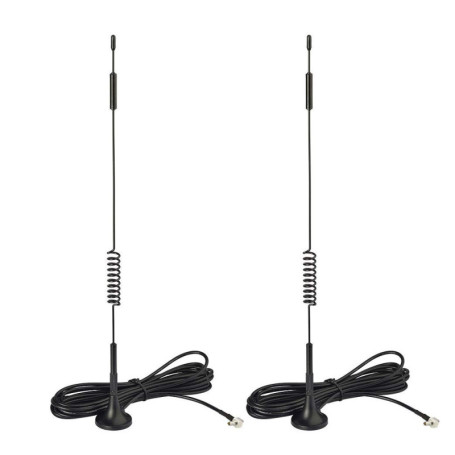 Bingfu Antenne 4G LTE TS9 Base Magnétique Antenne Externe 4G 7dBi(Paquet de 2) Compatible avec Routeur Hotspot Huawei MiFi Modem
