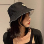 SDFAA 2 Pièces Chapeau de Seau en Coton, Pêche Unisexe, à la Mode, Mignon, Double Face Mode Avec Marguerites Brodées, Pour l'Ext