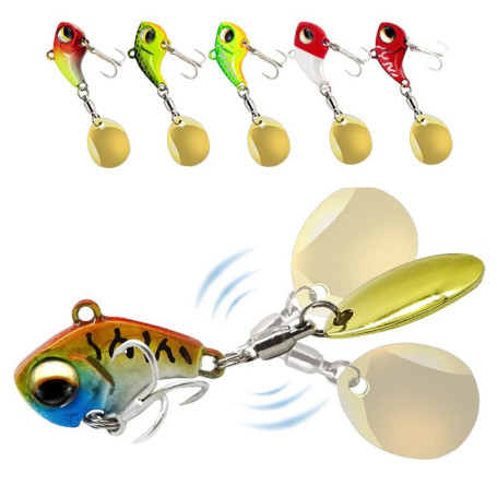 6 Pièces Leurres de Pêche à l'Appât, Leurre de Pêche 3D, Leurres de Pêche pour Brochet, Naufrage Bionique Artificiels Leurres de