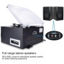 DIGITNOW! Tourne-Disque Bluetooth Viny pour CD, Cassette, Radio AM/FM et entrée auxiliaire, Port USB et encodage SD, télécommand