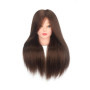 Tête de mannequin 100 % cheveux humains naturels Marron 45,7 cm