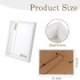 VMUTGA Cadre 3D Profond, 20 x 29cm A4 Cadre Photo Profond à Remplir Cadre D'Objet En Bois Cadre de Boîte D'Ombre Cadre Vitrine P