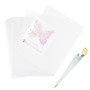 Papier calque imprimable A4 (30cm*21cm) - 50 feuilles 110g/m², feuille transparente imprimable, papier transparent A4, Blanc, Un