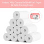 CRESZZLE Papier thermique pour appareils photo instantanés pour enfants - 10 rouleaux, papier imprimante thermique,papier photo,