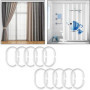 Anneaux pour Rideaux de Douche, 12 Pcs Anneaux de Douche en Plastique, C Crochets de Rideaux, pour Rideau de Fenêtre