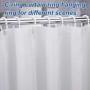Anneaux pour Rideaux de Douche, 12 Pcs Anneaux de Douche en Plastique, C Crochets de Rideaux, pour Rideau de Fenêtre
