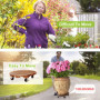 PETSUPS Lot de 2 supports de plantes en bois avec roues de 30 cm avec roulettes verrouillables en métal robuste