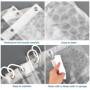 KILDOWS Rideau de Douche Anti Moisissure 180 X 200 cm，3D Transparent EVA Rideaux de Douche Lavable avec 12 Crochetspour Baignoir