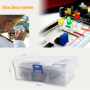 DIYoung 1390pcs Kit de Composants électroniques avec Diodes LED, Résistance de Couche Métallique, Boîtier de Condensateur électr