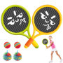 YBCCBY Raquette de Tennis pour Enfants, Raquette Badminton Enfant Balles et Raquettes de Plage Plastique Jeu de Raquette Légères