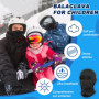 SEFIRST 5 Pcs Cagoule Enfants, Masque de Ski, Cagoule Moto Balaclava Hiver Tour de Cou Enfants Coupe, Protection UV, Charpe de C
