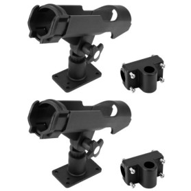 QWORK® 2 Pièces Support de Canne à Pêche - Réglable à 360 ° - Monter Horizontalement/sur des Murs/sur des Rails - pour Bateau Ka