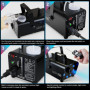 MOTORENBAU Machine à Fumée, 500W Machine à Brouillard avec Télécommande Sans Fil et 13 LED Lumière Effet Stroboscopique en Coule