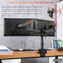 PUTORSEN Support Double Écrans 17-32" PC Moniteur, Premium Aluminium Bras Articulé Ergonomique Ressort Mécanique, Hauteur Réglab