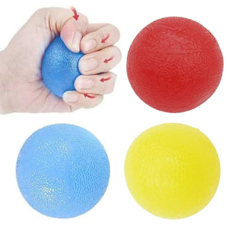 3 Pièces Silicone poignée balle, Anti-Stress Balle, Balle Reeducation Main, Personnes âgées Réadaptation Balles de Résistance Ba