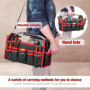 Hatriel Sac à Outils Professionnel, Sacoche Outils Grand, Caisse à Outil Vide Étanche, Sac à Outils avec Bandoulière Réglable et