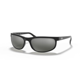 Ray-Ban Predator 2 Lunettes de Soleil, Noir (Monture : Noir, Verres : Gris polarisé Miroir 601/W1), X-Large (Herstellergröße: 62