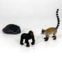 Cubitube - Animaux Sauvages de Deluxebase. 11 pièces de Petites Figurines d'animaux de Safari. Tube de Rangement en Plastique ré
