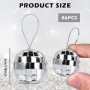 Boule à Facette Boule Disco, Vegena 36 Pièces Argent Boule à Facette 3cm Disco Ball, Boule Miroir, Boule Pailletée, Décoration à