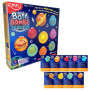 Zimpli Kids 9 x Bombe de bain Système solaire, 9 x Cartes d'information sur les planètes, Bombe de bain Planète éducative pour l