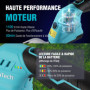 DURATECH Cisaille Sculpte-Haie Electrique, Taille-Herbes sans Fil 12V, Taille Haie Batterie 2000mAh, 2 Lames, Cisaille a Gazon L