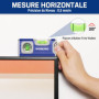 WORKPRO Niveau à Bulle Magnétique de Poche 115 mm - Semelle Aluminium - 2 en 1 Mesure Horizontale et Verticale - Rainure en V po