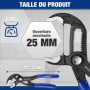 WORKPRO Pince Multiprise Réglable Serrage Rapide 127 mm, Pince à Pompe à Eau en Cr-V, pour Réparations Domestiques, Industrielle