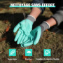HAUSHOF Lot de 6 Paires de Gants de Jardinage Femme, Gants de Travail Anti-épines avec Enduits de Nitrile, pour Désherbage, Bêch