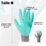 HAUSHOF Lot de 6 Paires de Gants de Jardinage Femme, Gants de Travail Anti-épines avec Enduits de Nitrile, pour Désherbage, Bêch