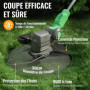 WORKPROX Coupe Bordures sans Fil 20V avec Batterie 4,0Ah, Tête Pivotante à 90°, Tondeuse Coupe-Bordures 2-en-1 Outil de Jardin, 