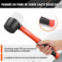 ValueMax Maillet en Caoutchouc 450g Bicolore, Marteau de Carreleur avec Tête Souple et Manche en Fibre de Verre, Idéal pour la P