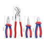 WORKPRO Jeu de Pinces en Acier au Carbone 4 Pièces - Pince Multiprise, Pince Universelle, Pince Coupante, Pince Bec Long pour Ré