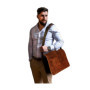 Jaald 40 Cm Mallette Porte-Documents Serviette Sac Messenger À Bandoulière’Épaule En Cuir Pour Ordinateur Portable Business Voya