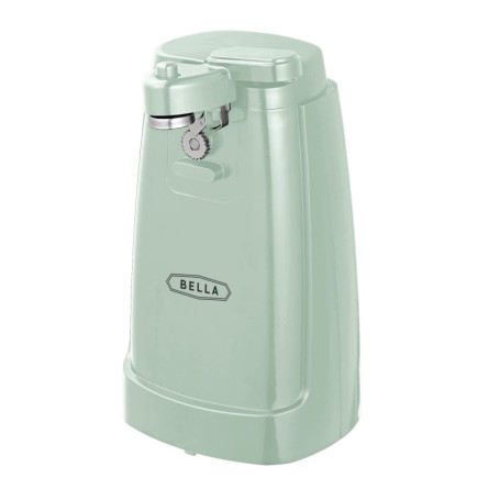 BELLA Ouvre-boîte Électrique et Aiguiseur de Couteaux, Ouvre-bocal et Décapsuleur Multifonction avec Levier de Coupe Amovible et