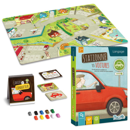 Placote – Stationne Tes Voitures - Jeu éducatif 3 ans à 5½ ans, PLA12