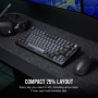 Corsair K65 Plus Wireless Clavier de Jeu mécanique remplaçable à Chaud 75% RGB - Interrupteurs linéaires MLX Red pré-lubrifiés -